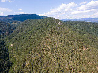 Aerial Summer view of Rhodope Mountains, Bulgaria