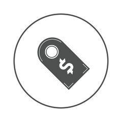 Badge dollar label tag icon | Circle version icon |