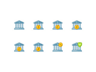 Bank - Cartoon icons