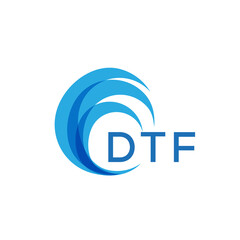 DTF letter logo. DTF blue image on white background. DTF Monogram logo design for entrepreneur and business. . DTF best icon.
