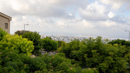 a beautiful natural landscape of mountains and hills combined with blue sky and clouds