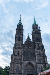 Fototapeta na wymiar Saint Lorenz church in Nuremberg in Germany