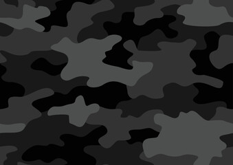 Camouflage texture seamless pattern. Abstract modern military ornament for army and hunting print. Vector background.