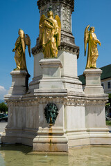 Fototapeta na wymiar Holy Mary Monument near Cathedral in Zagreb