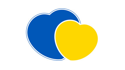 Heart in Ukrainian colors