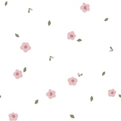 pattern with flowers seamless pattern minimal