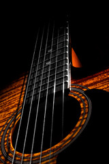 Fototapeta premium Acoustic guitar with metal strings