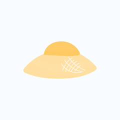  sun  bucket hat isolated on white background