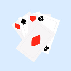 playing cards on a white