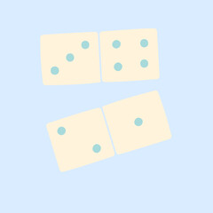 dominoes  isolated on white background
