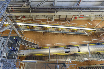 Conveyor belt equipment in big chemical plant.
