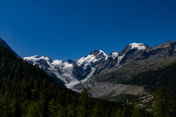 Ghiacciaio dell'Aletsch in Svizzera in estate