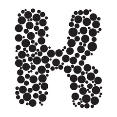Alphabet letter k with modern style