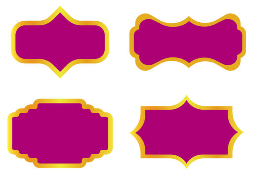 set of vintage border frames labels vector illustration	