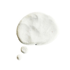 plasticine speech bubble  on isolated background