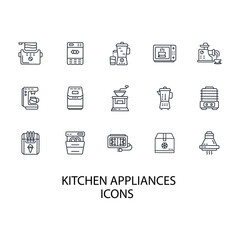 kitchen appliances icons  symbol vector elements for infographic web