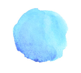 Colorful aquarelle spot on isolated white. Colored blotch. Watercolour splotch. Paint and ink smudges. Abstract stain