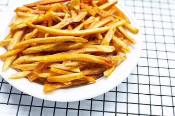 Crispy banana sticks. Fruit snack