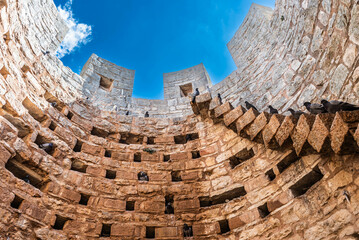 dovecote in the tower of castle morosini grimani in svetincenat, croatia