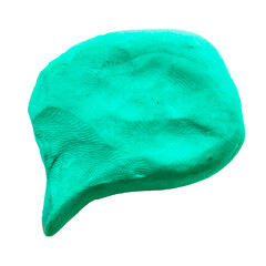 plasticine speech bubble  on isolated background