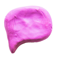 plasticine speech bubble  on isolated background