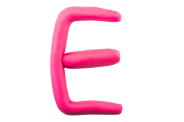 alphabet English colorful letters Handmade letters molded from plasticine clay on Isolated white background