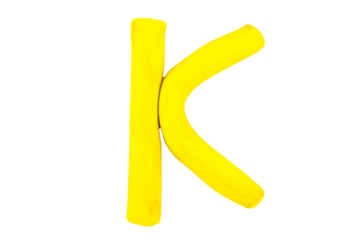 alphabet English colorful letters Handmade letters molded from plasticine clay on Isolated white background