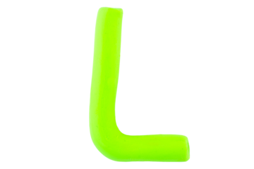 alphabet English colorful letters Handmade letters molded from plasticine clay on Isolated white background