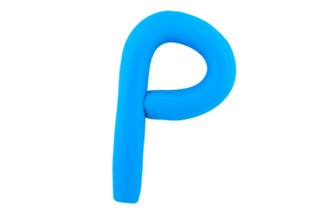alphabet English colorful letters Handmade letters molded from plasticine clay on Isolated white background