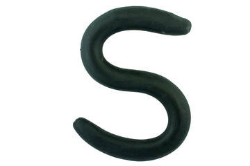 alphabet English colorful letters Handmade letters molded from plasticine clay on Isolated white...