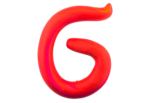 alphabet English colorful letters Handmade letters molded from plasticine clay on Isolated white background