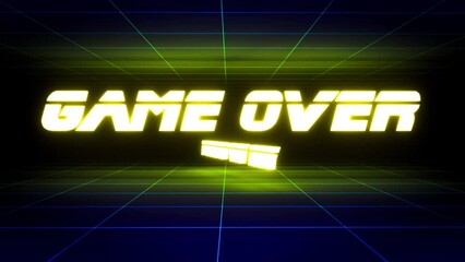 a futuristic technology background (3d rendering) game over - Powered by Adobe