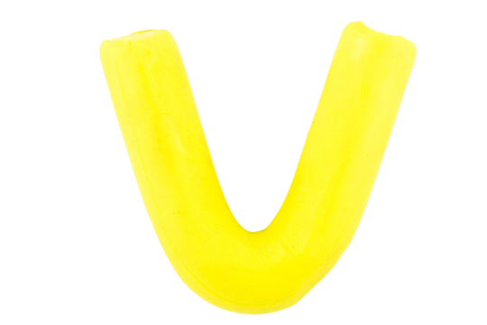 alphabet English colorful letters Handmade letters molded from plasticine clay on Isolated white background