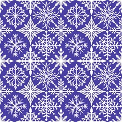 Winter seamless snowflakes and stripes pattern for wrapping paper and clothes print and kids and Christmas gifts