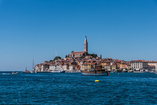 coastal city old town of rovinij, croatia