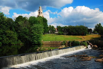 A small dam on the Blackstone River in Pawtucket, Rhode Island served as the start of the...