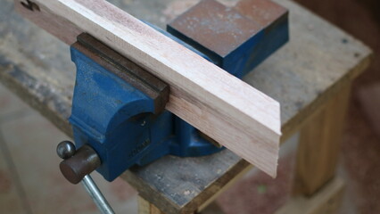 square wood ready to cut
