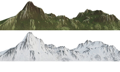 Mountains on a transparent background
