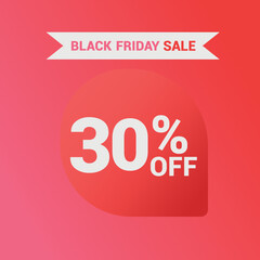30% off Sale banner special offer ad discount promotion vector banner. price discount offer. season sale promo sticker colorful background