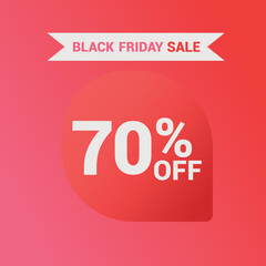 70% off Sale banner special offer ad discount promotion vector banner. price discount offer. season sale promo sticker colorful background