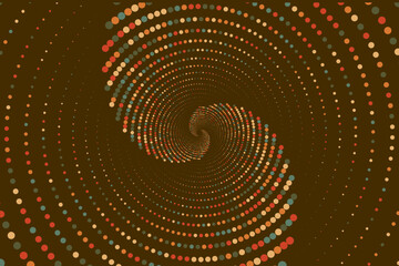 retro style dots geometric abstract halftone design rounded Vintage pop art background