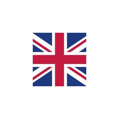 Square UK flag. Vector United Kingdom flag