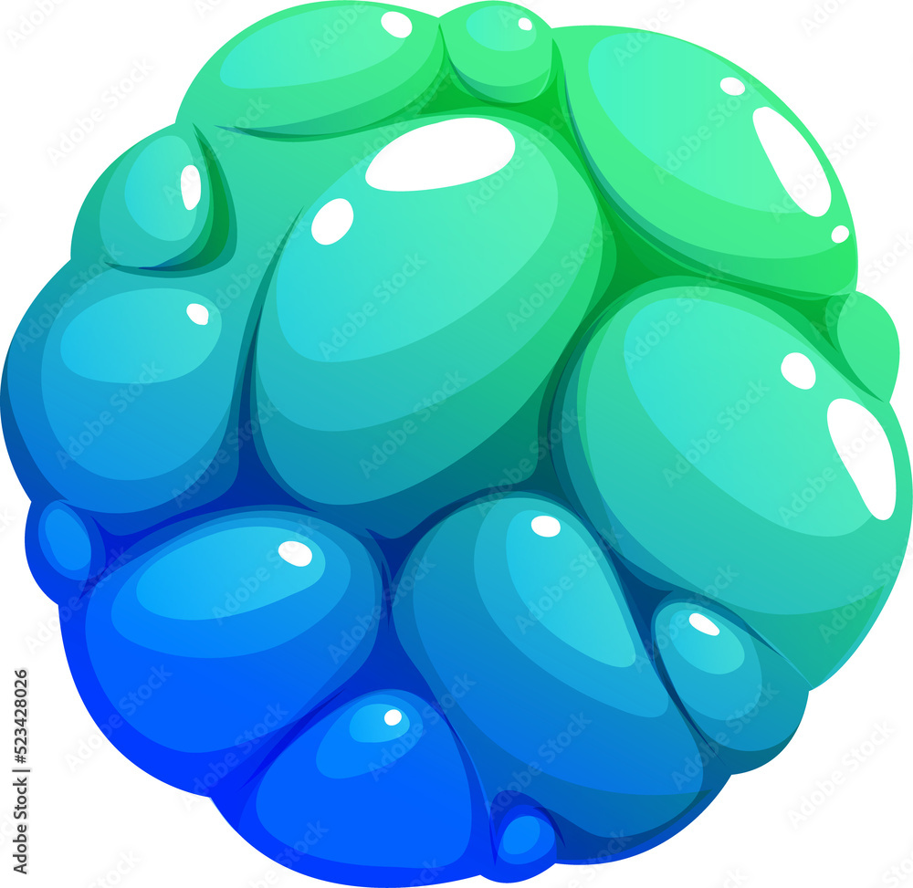 Poster galaxy space planet with ice surface gui icon