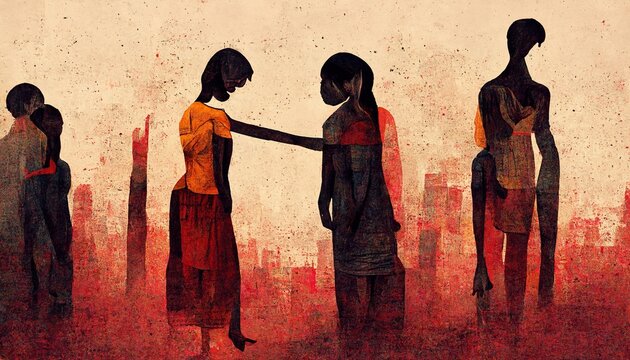 Human trafficking and kidnapping, modern slavery, woman sexually exploited, sex trafficking, human trafficking and violence against women, human slavery, forced prostitution with sexual abuse