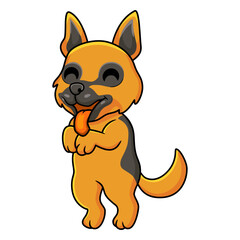 Cute german shepherd dog cartoon