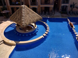 Pool with Tiki Hut