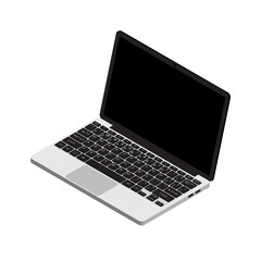 Isometric Laptop. Vector 3d isometric laptop computer. Transparent background. Illustration