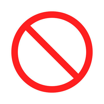 Prohibition symbol. Warning is prohibited from entering. Circle red warning icon. Not allowed Sign. Illustration of traffic sign in flat style. Transparent background. Png illustration