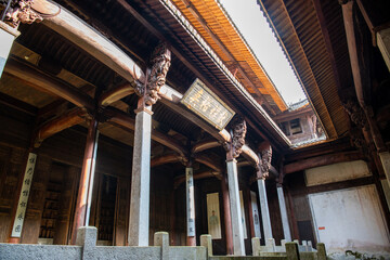 The ancestral hall of Jiang family in Jingdejiang Village, China. Jiang Village is a famous...