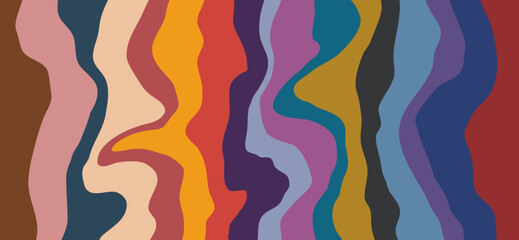 Colorful background wavy stripes 